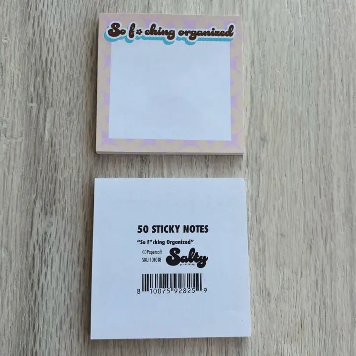 So F*cking Organized Sticky Notes (3x3" Post It's with 50 Sheets)