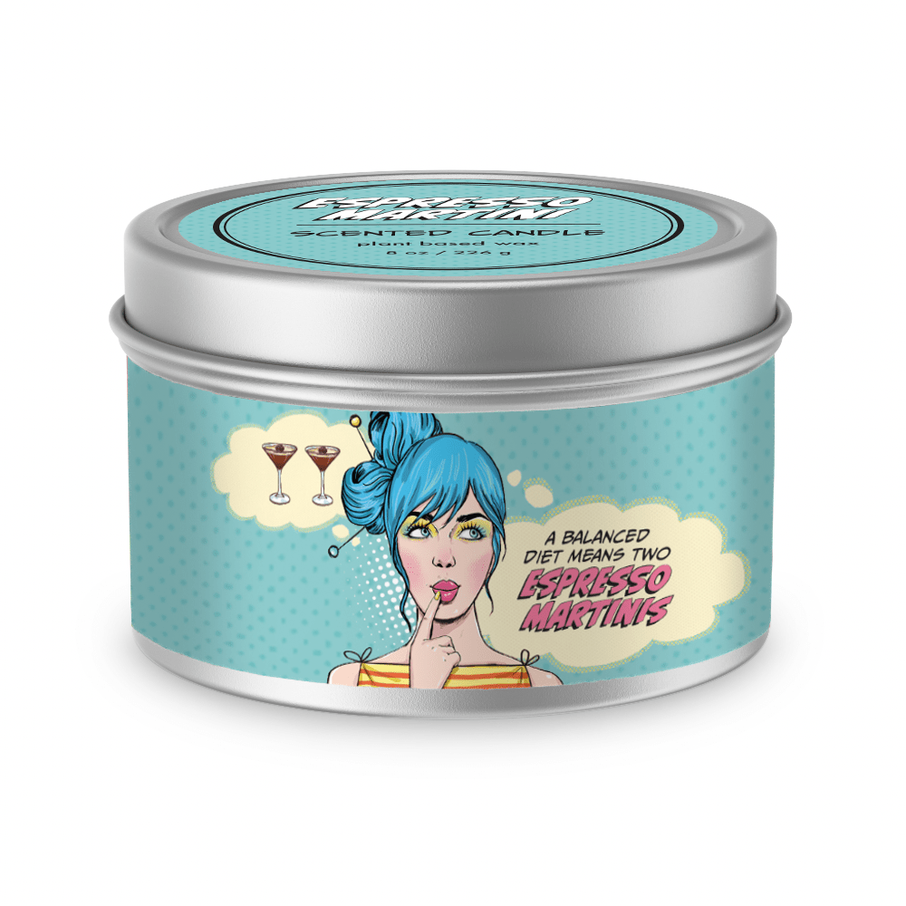 Espresso Martini Handpoured Soy Tin Candle, 8oz