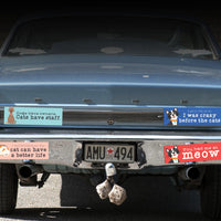 “Dogs Have Owners Cats Have Staff” Cat Bumper Sticker