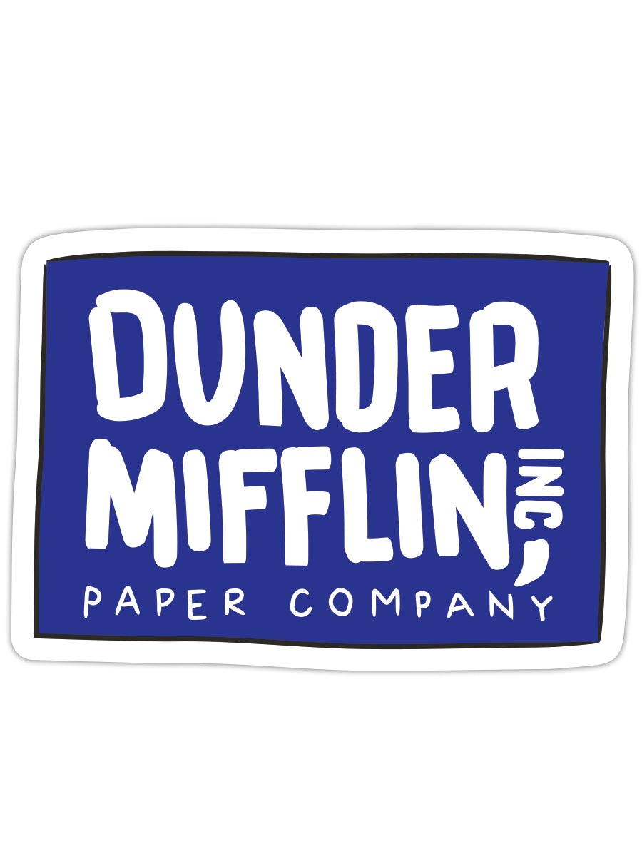 Dunder Mifflin Paper Company Blue Vinyl Sticker - Official The Office  Merchandise