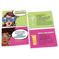 Time for a Drink-a-Doodle Doo! - Classic Cocktail Recipe Jumbo Note Cards