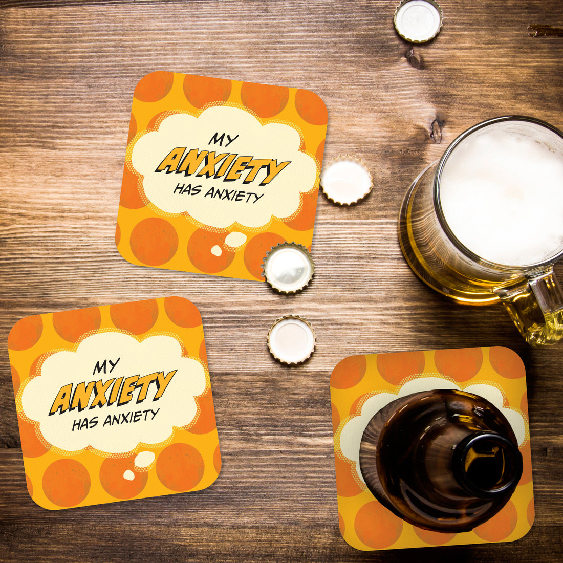 My Anxiety has Anxiety Paper Coaster Set