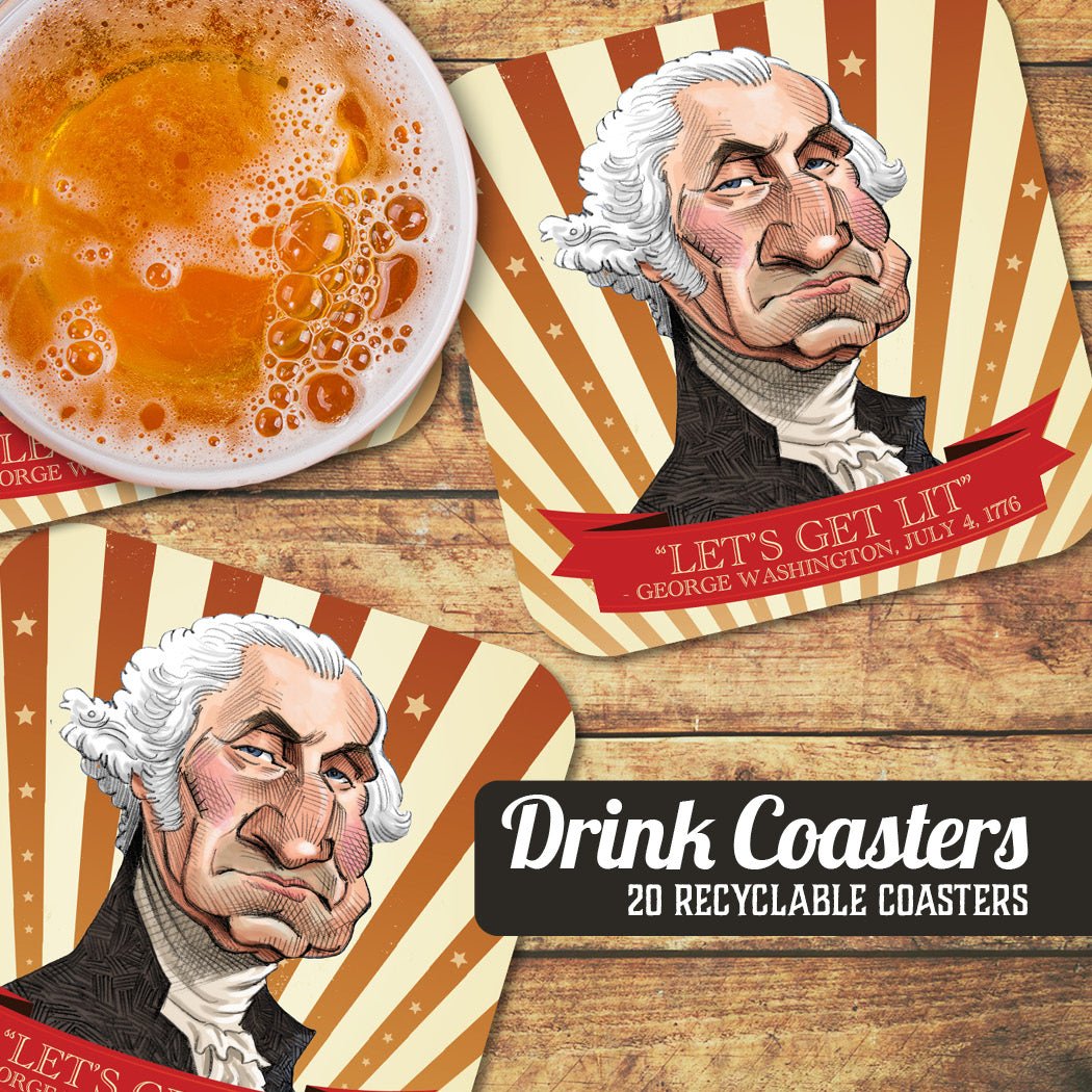 Let's Get Lit, 4th of July Paper Coaster Set