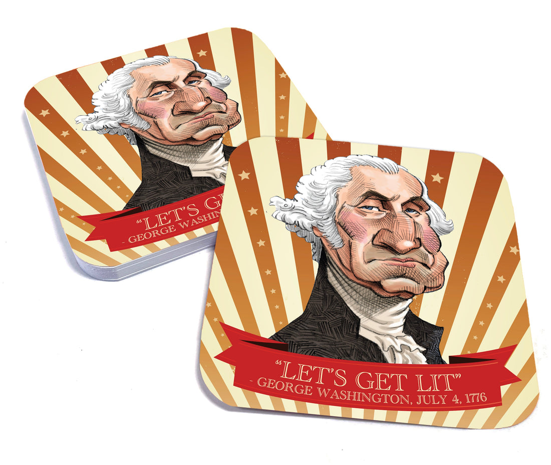 Let's Get Lit, 4th of July Paper Coaster Set