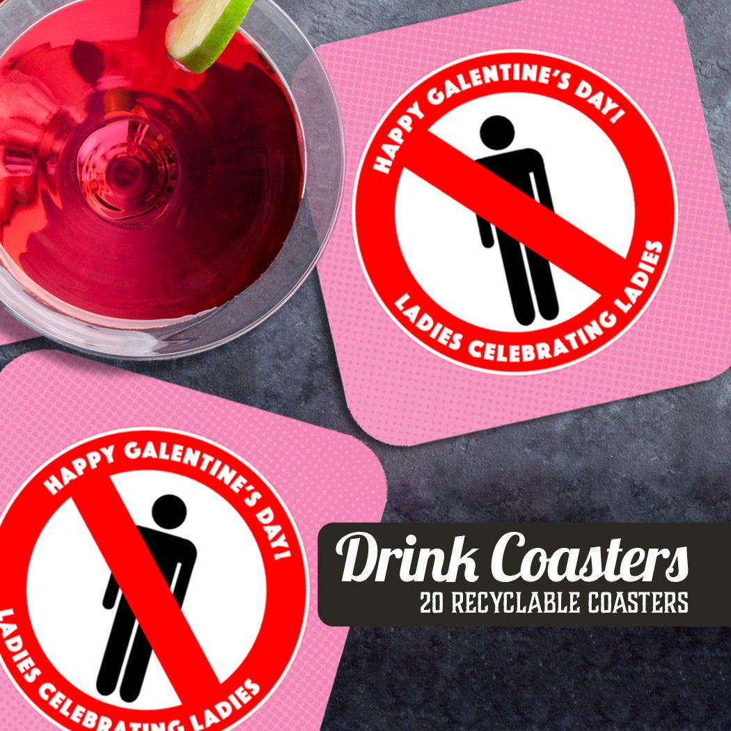 Ladies Celebrating Ladies! Galentine's Day Paper Coaster Set
