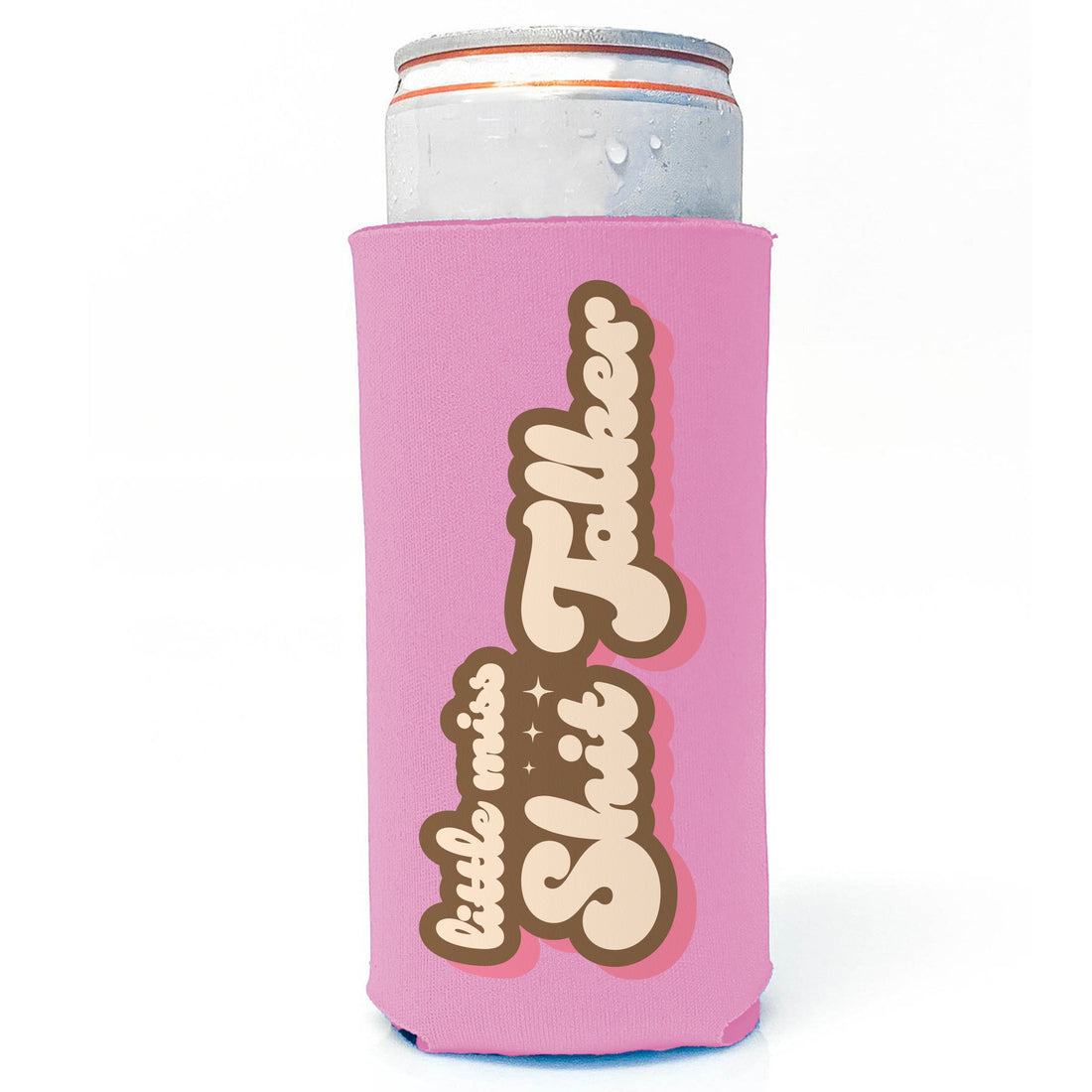 Little Miss Shit Talker - Slim Can Drink Koozie