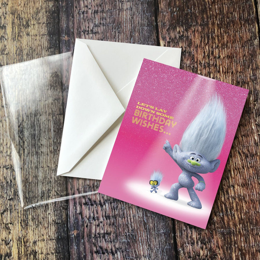 Trolls World Tour - Guy and Tiny Diamond "Let's Lay Down Some Birthday Wishes..." Card