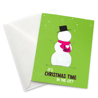 New York City Christmas Snowman Card