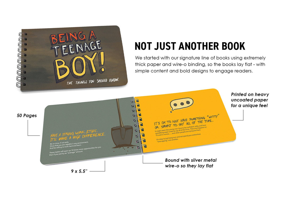 "Being a Teenage Boy" Motivational Book - Building Confidence, Kindness & Life Skills