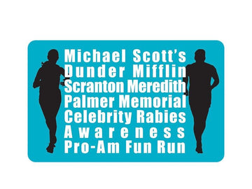 An image of our Michael Scott’s Fun Run Sticker.