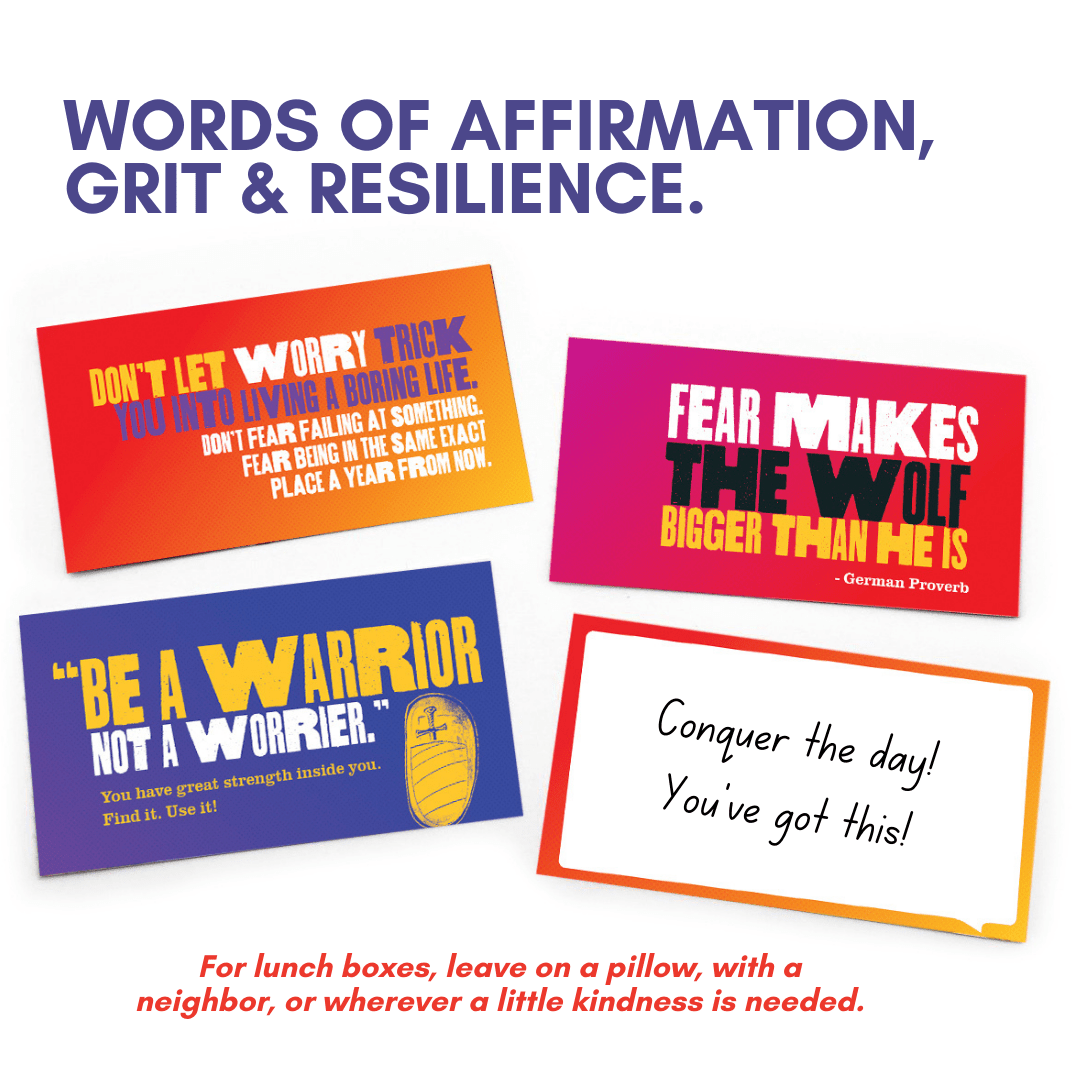 "Becoming Fearless" Affirmation Cards and Lunch Notes - Boxed Set