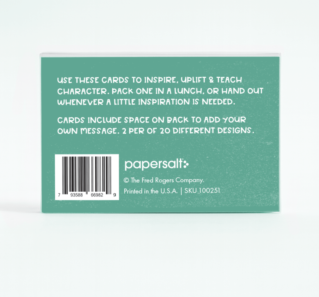 Mr. Rogers Kindness Quote Notecards, Lunch Notes for Kids