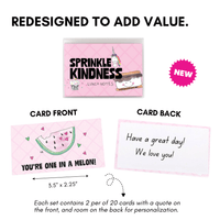 Sprinkle Kindness Affirmation Card/Lunch Notes (Boxed Set)