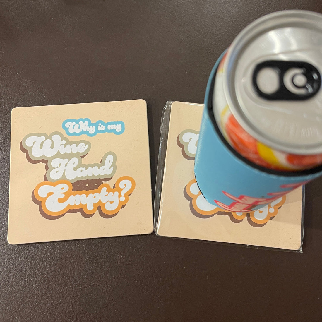 Why is My Wine Hand Empty? - Cork Coaster