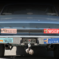 “Love is a Four-Legged Word” Dog Bumper Sticker