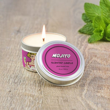 "Mint Mojito" Handpoured Soy Tin Candle (8oz)