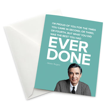 Mister Rogers Greeting Card: I'm Proud of You for the Times When…
