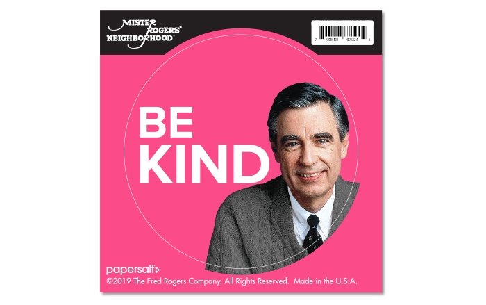 Mister Rogers "Be Kind" Vinyl Sticker