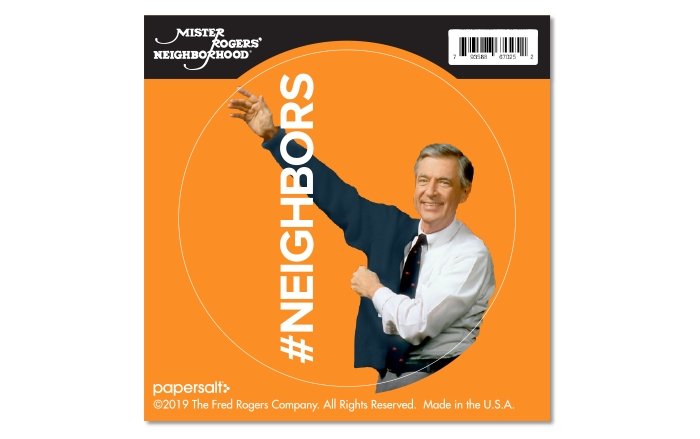 Mister Rogers "#Neighbors" Vinyl Sticker