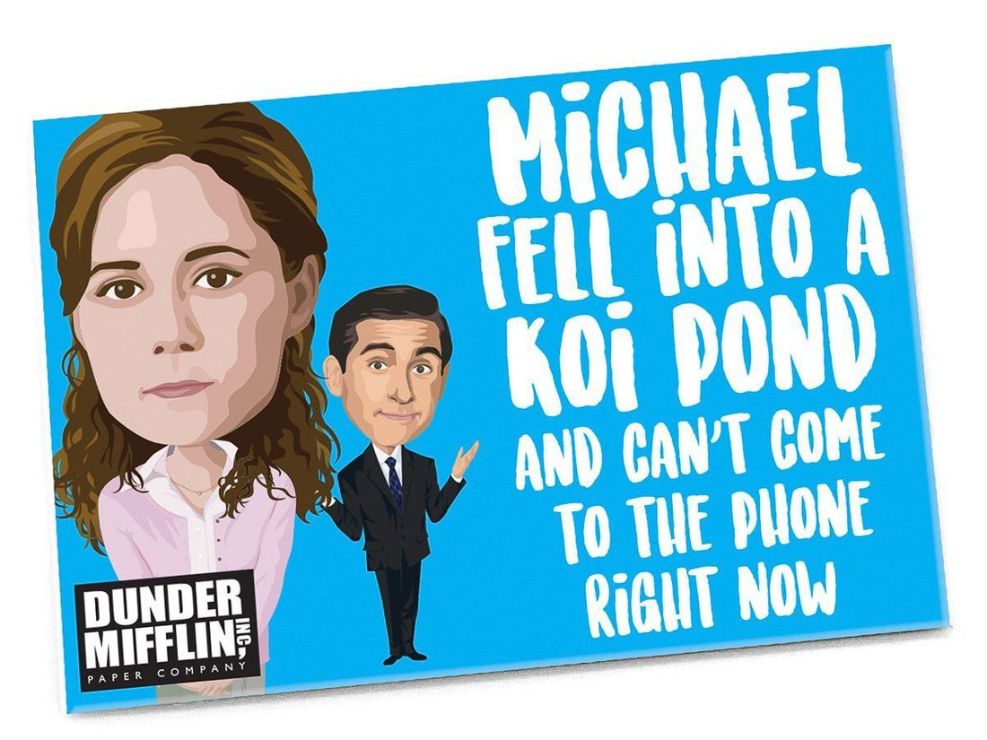"Michael Fell Into a Koi Pond" Magnet - Official The Office Merchandise
