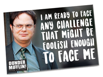 "I Am Ready to Face Any Challenge" Magnet - Official The Office Merchandise