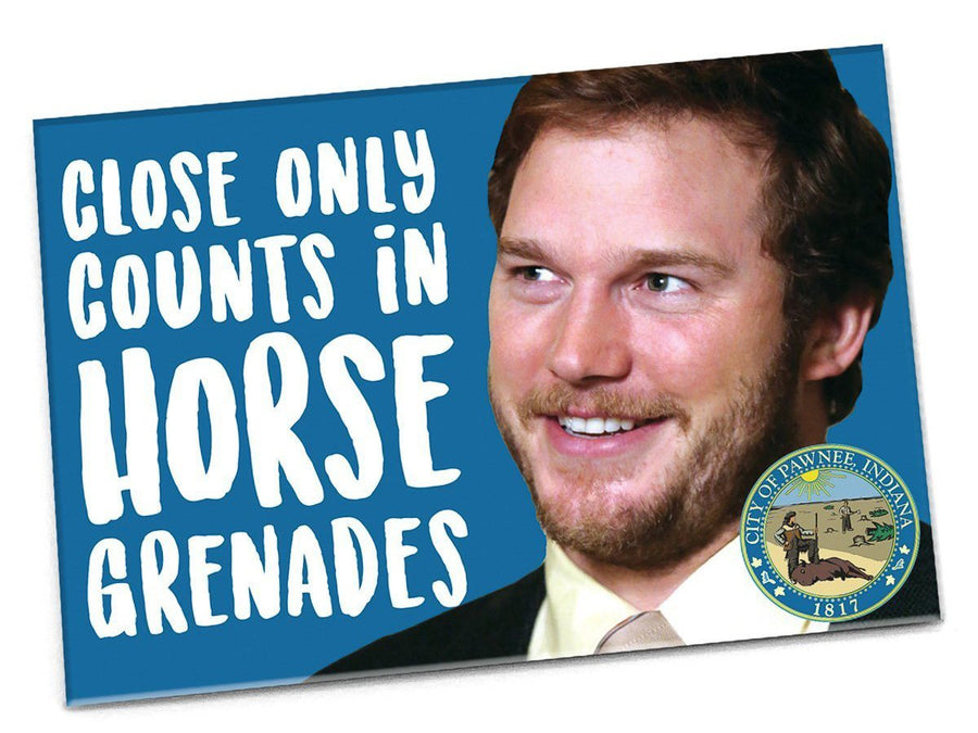 Andy Dwyer "Horse Grenades" Magnet - Official Parks and Rec Merch