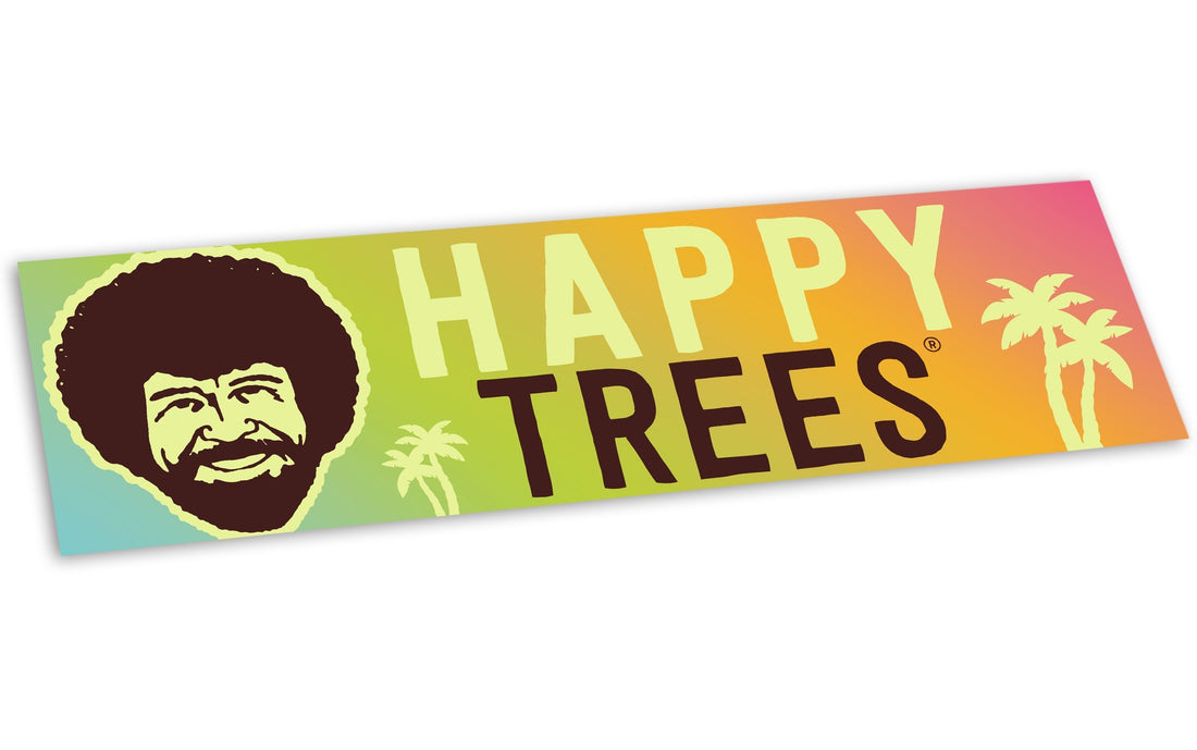 "Happy Trees" Bumper Sticker - Official Bob Ross Merchandise