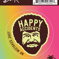 “No Mistakes Just Happy Accidents” Sticker - Official Bob Ross Merchandise