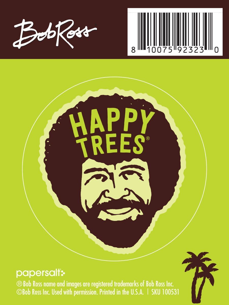 "Happy Trees" Vinyl Sticker - Official Bob Ross Gifts & Merchandise
