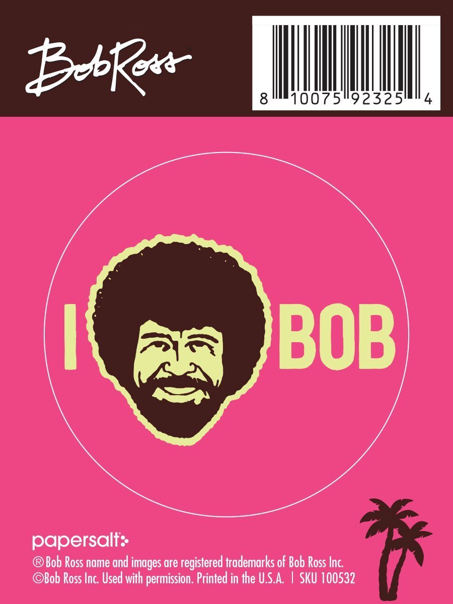 "I Heart Bob" Vinyl Sticker - Official Bob Ross Gifts & Merchandise
