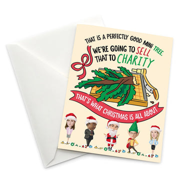“That is a Perfectly Good Mini Tree” Holiday Card - Official The Office Merchandise