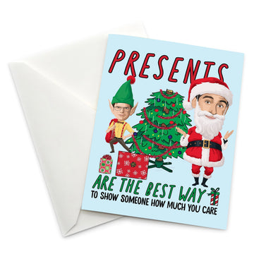 “Presents are the Best Way” Holiday Card - Official The Office Merchandise