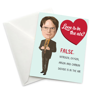 “Love is in the Air? False” Greeting Card - Official The Office Merchandise