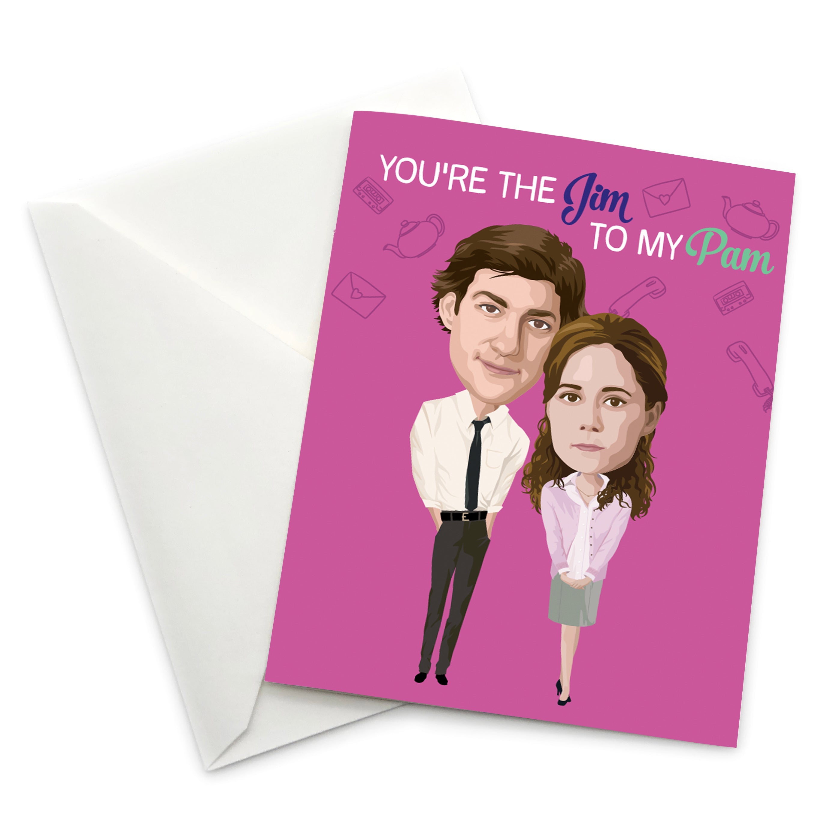 “You're the Jim to my Pam” Greeting Card Official The Office Merch