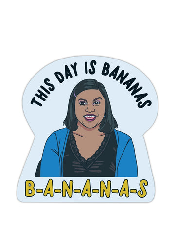“This Day is Bananas” Vinyl Sticker - Official The Office Merchandise