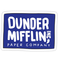 Dunder Mifflin Paper Company Blue Vinyl Sticker - Official The Office Merchandise