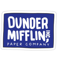 Dunder Mifflin Paper Company Blue Vinyl Sticker - Official The