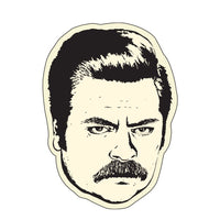 Ron Swanson Head Vinyl Sticker - Official Parks and Rec Merch