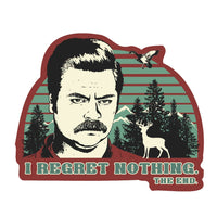 “I Regret Nothing The End” Vinyl Sticker - Official Parks and Rec Merch