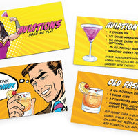 Time for a Drink-a-Doodle Doo! - Classic Cocktail Recipe Note Cards