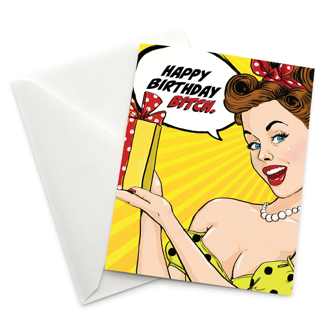 Pop Life Funny Birthday Card - Happy Birthday Bitch