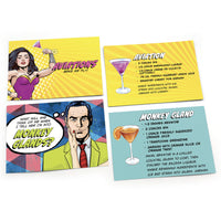 Time for a Drinky Winky! - Classic Cocktail Recipe Jumbo Note Cards