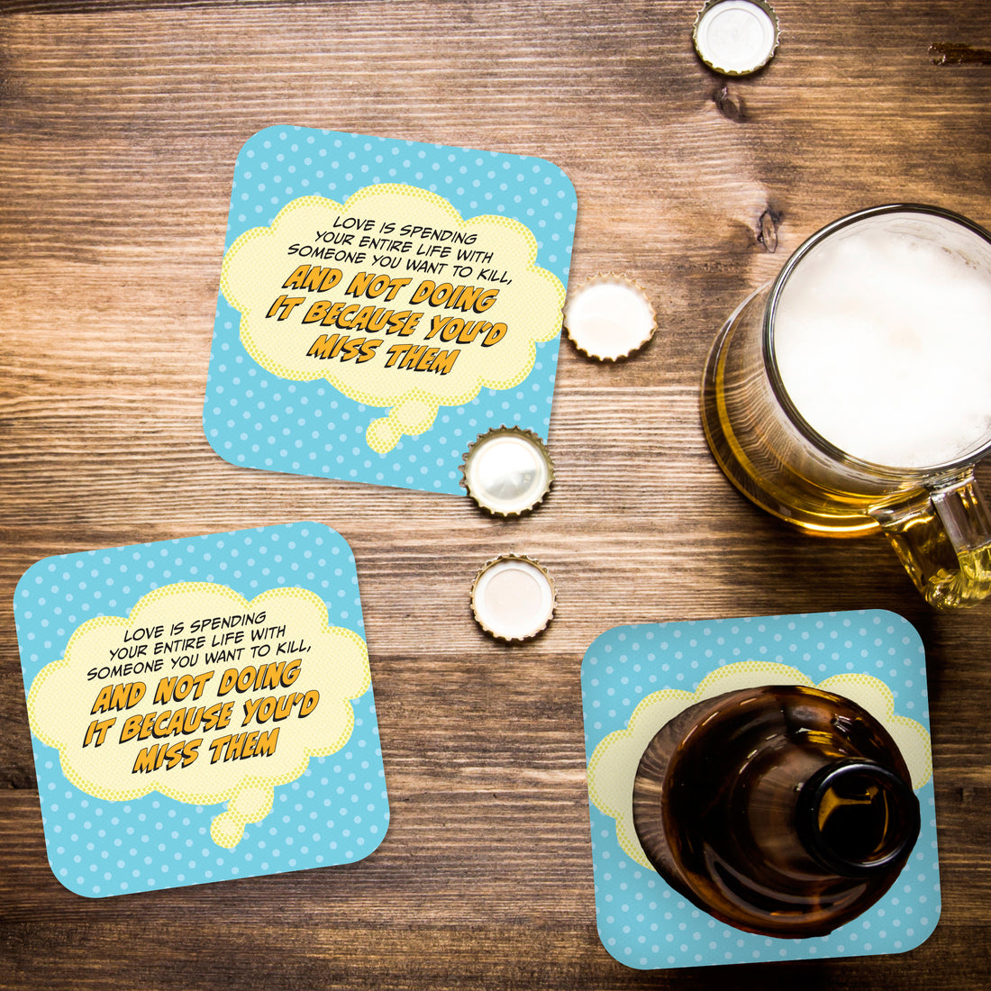 Love is Spending Your Entire Life With Someone... Paper Coaster Set