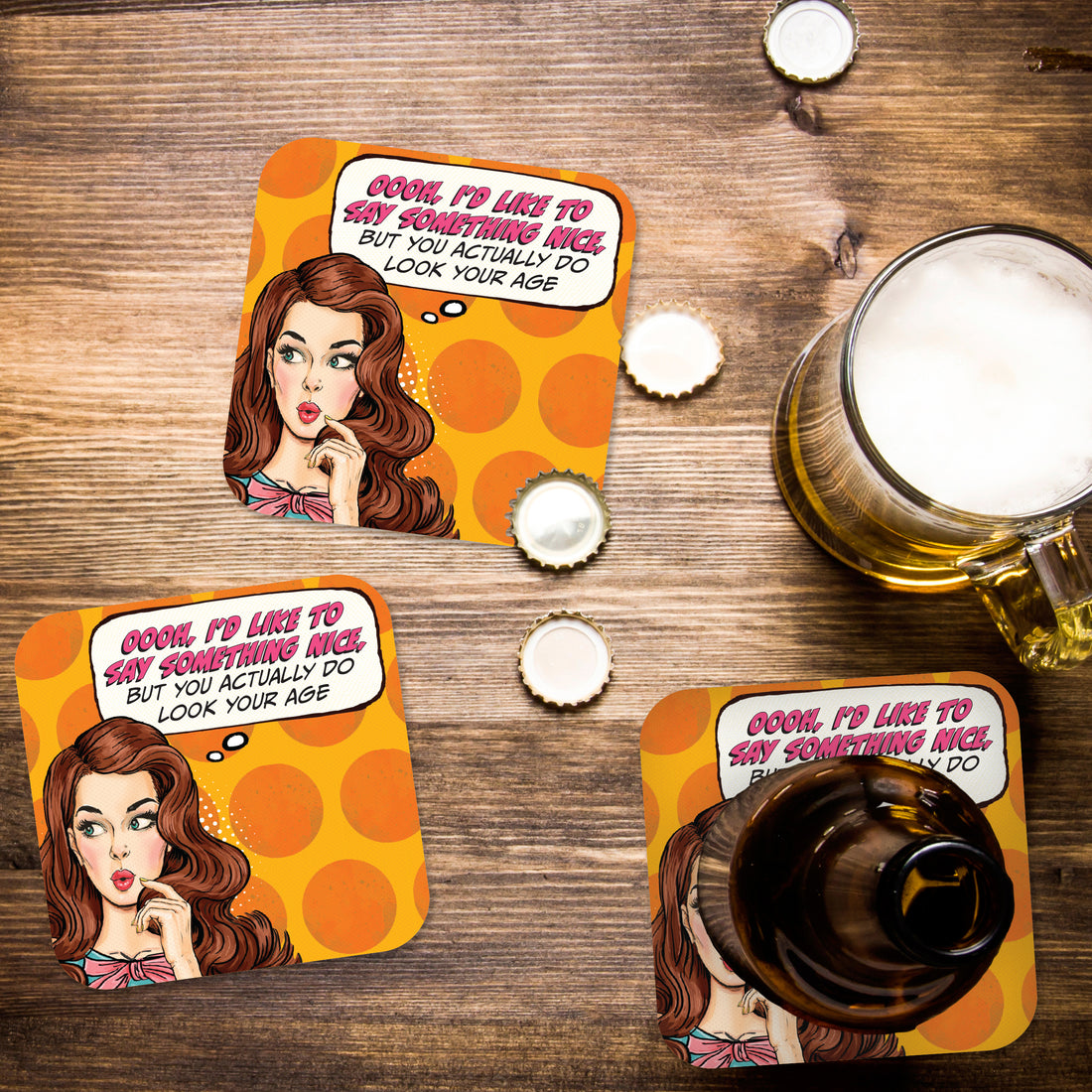 Oooh, I'd Like to Say Somthing Nice... Paper Coaster Set
