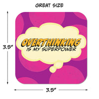 Overthinking is my Superpower Paper Coaster Set