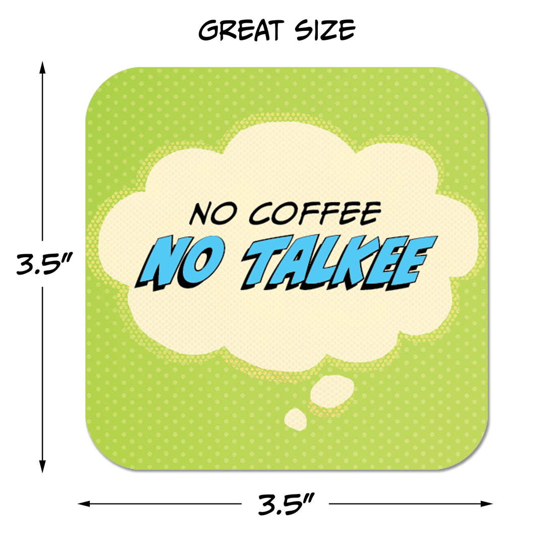 No Coffee No Talkee Paper Coaster Set