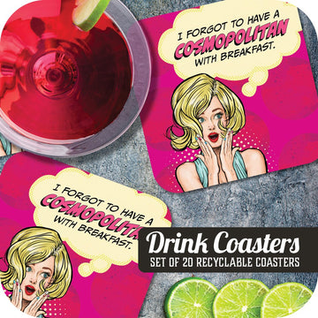 I Forgot to Have a Cosmopolitan with Breakfast Paper Coaster Set