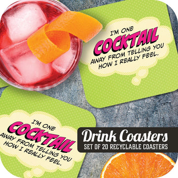 I'm One Cocktail Away From Telling You... Paper Coaster Set