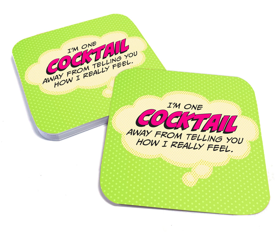 I'm One Cocktail Away From Telling You... Paper Coaster Set