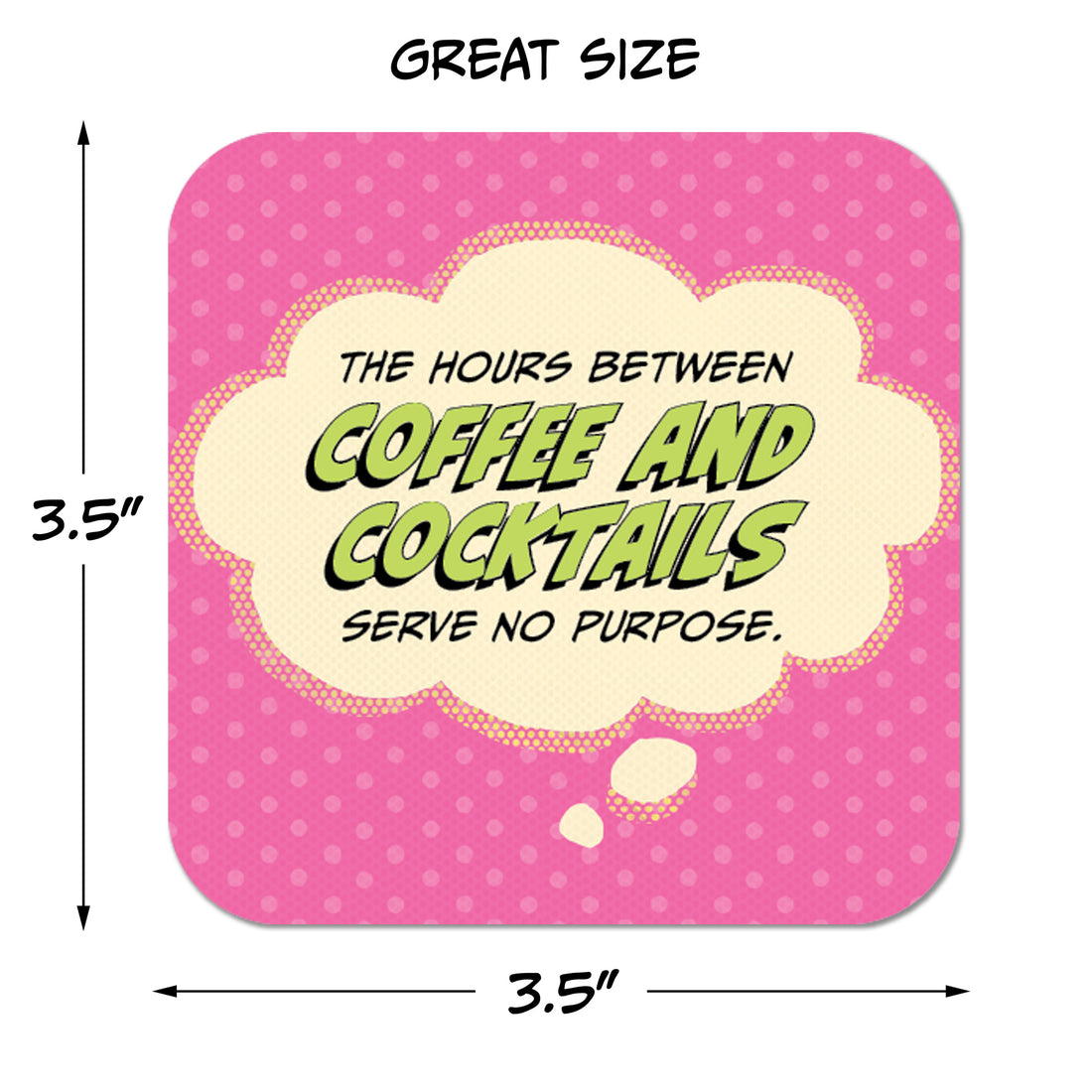 The Hours Between Coffee and Cocktails... Paper Coaster Set